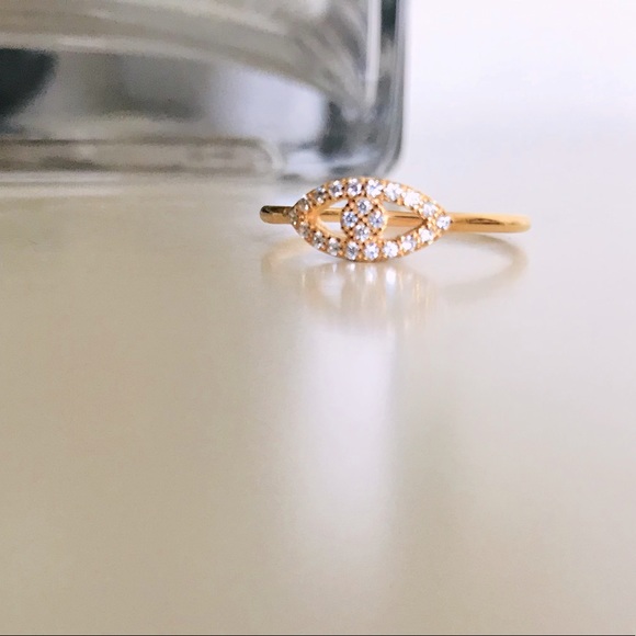 Evil Eye CZ Ring | 14k Gold Plated - Picture 5 of 5